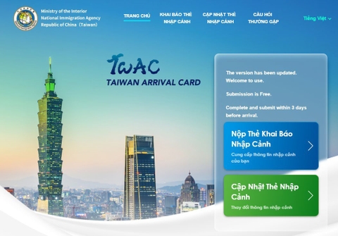 Cập nhật 2025: Bắt buộc khai báo Thẻ Nhập cảnh Đài Loan (TWAC) trực tuyến