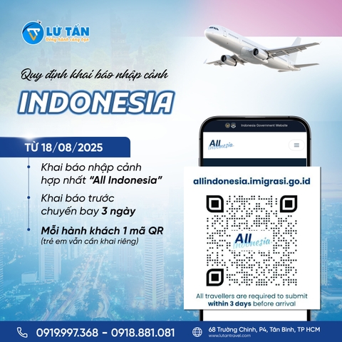 Quy định mới nhất 2025: Khai báo nhập cảnh Indonesia trên nền tảng All Indonesia