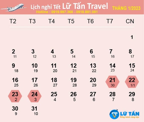 Lịch nghỉ Tết 2023 |  Tết Nguyên đán Quý Mão
