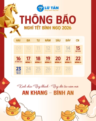 THÔNG BÁO LỊCH NGHỈ TẾT BÍNH NGỌ 2026