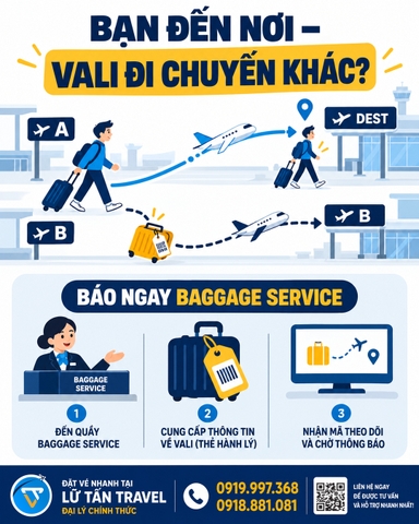 Vali đi chuyến khác: cách truy tìm hành lý ký gửi