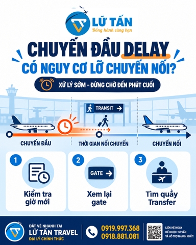 Chuyến đầu delay làm lỡ chuyến nối: cần làm gì?