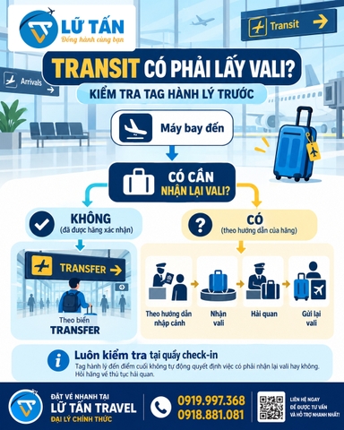 Transit có phải lấy hành lý? Cách kiểm tra đúng