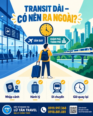 Transit dài có được ra ngoài sân bay không?