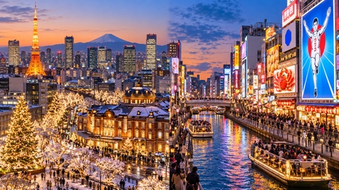 Tokyo hay Osaka dịp Giáng sinh, năm mới 2026?