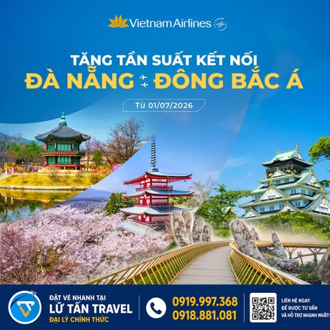 Vietnam Airlines tăng chuyến từ Đà Nẵng 2026