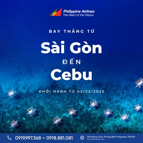 Philippine Airlines 2025: Khai trương Đường bay thẳng TP.HCM – Cebu từ 02/05