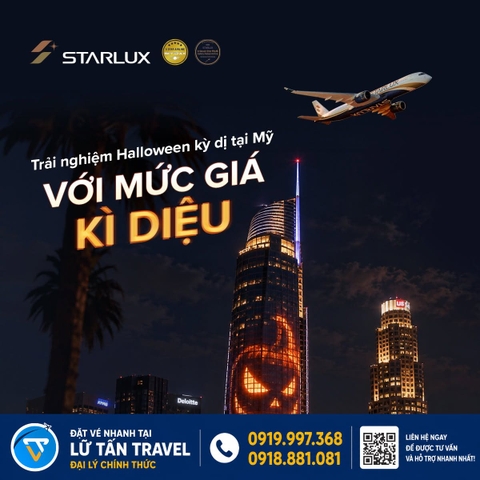 STARLUX bay Mỹ mùa Halloween từ 520 USD