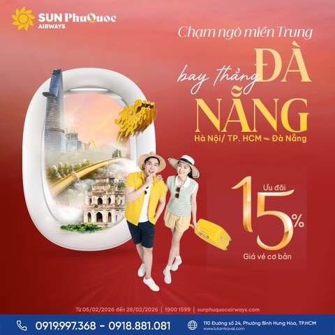 Sun PhuQuoc Airways Mở Đường Bay Thẳng Đà Nẵng 2026