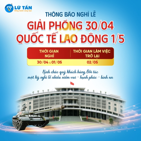 Thông Báo Nghỉ Lễ 30/4 & 1/5 – Lữ Tấn Travel