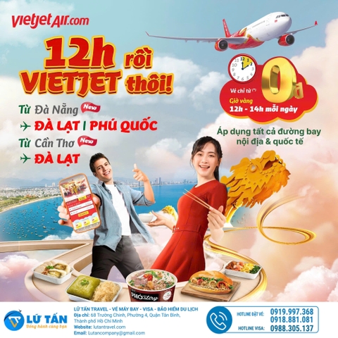 Đặt Vé Máy Bay Vietjet Mùa Cuối Năm - Giá Từ 0 Đồng!