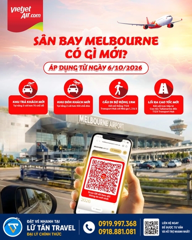 Melbourne Airport đổi khu đón trả khách 2026