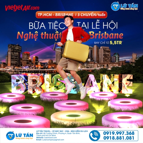 Tưng bừng đón lễ hội Brisbane - bay cùng Vietjet Air chỉ từ 5tr500K