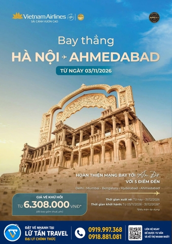 Vietnam Airlines bay Hà Nội – Ahmedabad từ 6.308.000đ