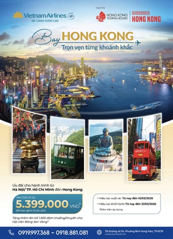 Vé Máy Bay Đi Hong Kong Vietnam Airlines 2026