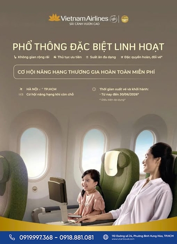 Vietnam Airlines 2026: Phổ Thông Đặc Biệt Linh Hoạt – Bay Êm, Quyền lợi Cao cấp