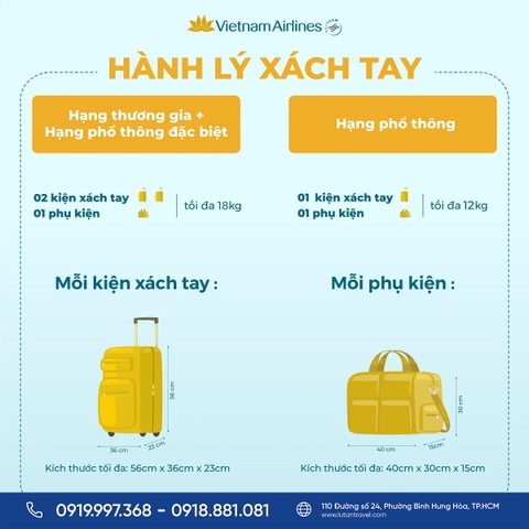 Vietnam Airlines 2025: Cập nhật chính sách hành lý xách tay từ 03/11