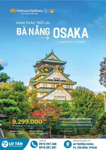 Vietnam Airlines Khai Thác Lại Chặng Bay Đà Nẵng - Osaka