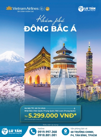 Ưu đãi vé máy bay Vietnam Airlines đi Đông Bắc Á hè 2025