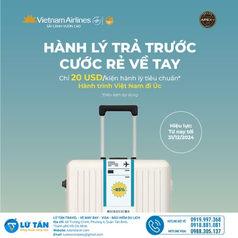 Hành Lý Siêu Hời: Bay Úc Thảnh Thơi Cùng Vietnam Airlines
