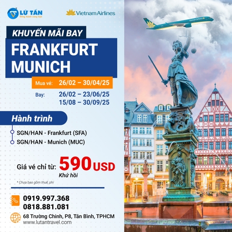Ưu Đãi Vé Máy Bay Vietnam Airlines Đi Đức