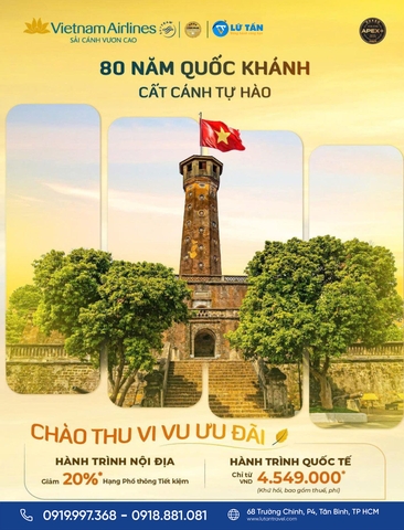 Ưu Đãi Vietnam Airlines 2025: Vé Nội Địa Giảm 20%, Vé Quốc Tế Chỉ Từ 4.549.000 VNĐ