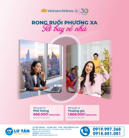 ĐÓN TẾT CÙNG VIETNAM AIRLINES CHỈ TỪ 666K