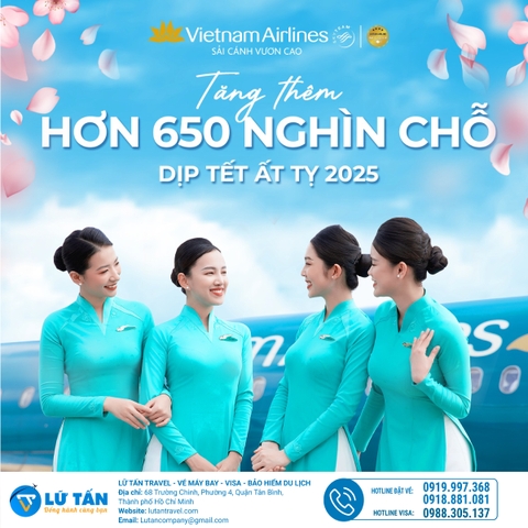 Vietnam Airlines Tăng Thêm Hơn 650.000 Ghế Phục Vụ Tết Ất Tỵ 2025