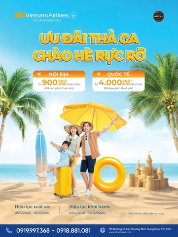 Vietnam Airlines Ưu Đãi Hè 2026: Vé Nội Địa Từ 900.000 VNĐ