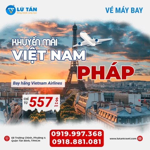VIETNAM AIRLINES ƯU ĐÃI HÀNH TRÌNH ĐẾN PHÁP