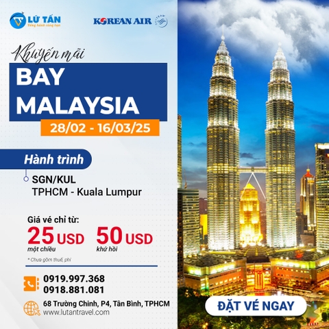 VIETNAM AIRLINES - GIÁ VÉ SIÊU ƯU ĐÃI VIỆT NAM – MALAYSIA