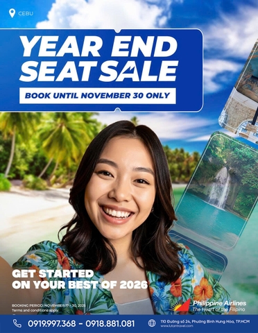 Philippine Airlines 2026: SALE QUỐC TẾ, Bay toàn cầu từ 127 USD
