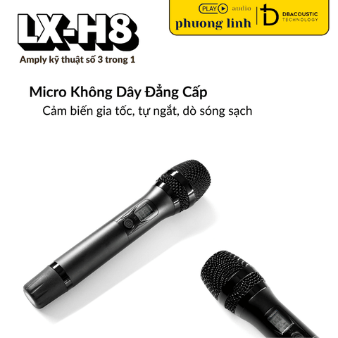 Amply DBacoustic LX-H8 kèm micro UHF không dây