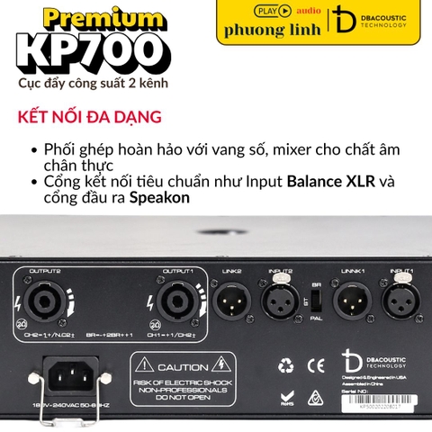 cổng kết nối đẩy công suất KP700 XLR