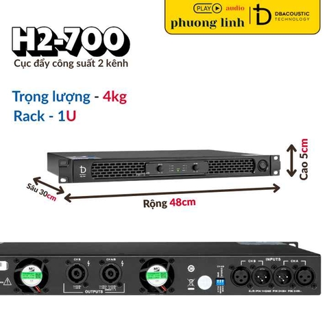 Đẩy Công Suất DBacoustic H2-700