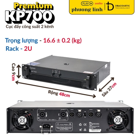 đẩy công suất DBacoustic KP700 kích thước