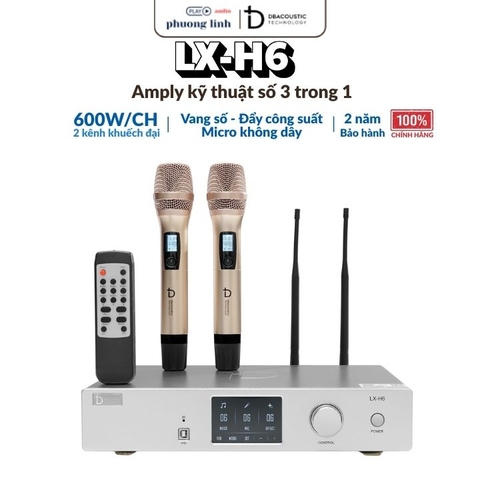 Amply DBacoustic LX-H6 Amply Đẩy Liền Vang Hai Phong
