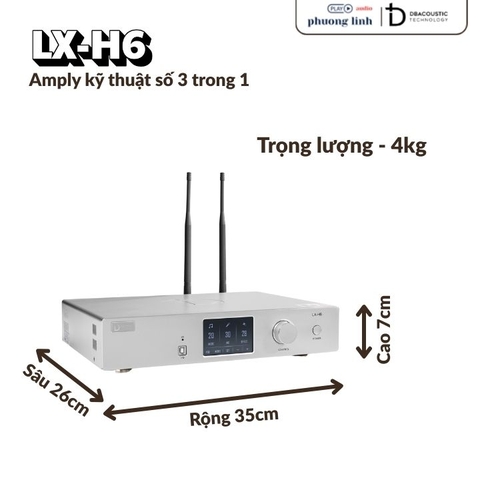 Amply DBacoustic LX-H6 Amply Đẩy Liền Vang Hai Phong