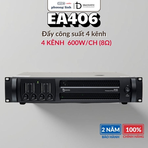Cục Đẩy Công Suất DBacoustic EA406 4 Kênh Class D Siêu Mạnh