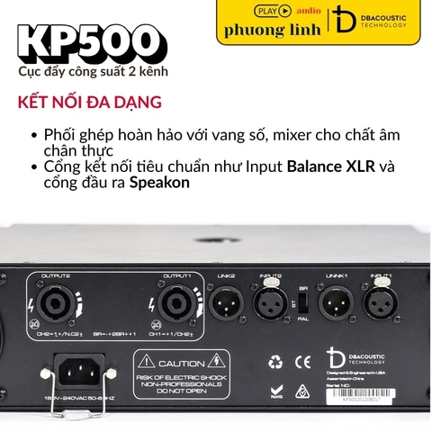 ĐẨY CÔNG SUẤT DBACOUSTIC KP500