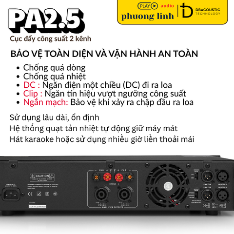 Đẩy công suất DBacoustic PA2.5