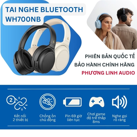 EDIFIER WH700NB Tai nghe bluetooth chụp tai chống ồn chủ động - Bảo Hành 12 Tháng