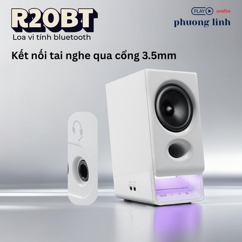 jack tai nghe 3.5mm trên thân loa Edifier R20bt.