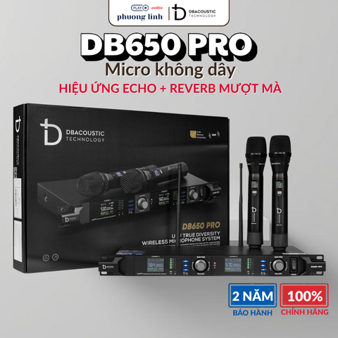 Micro DBacoustic DB650 PRO – Micro Không Dây Chuyên Nghiệp Cho Karaoke & Biểu Diễn