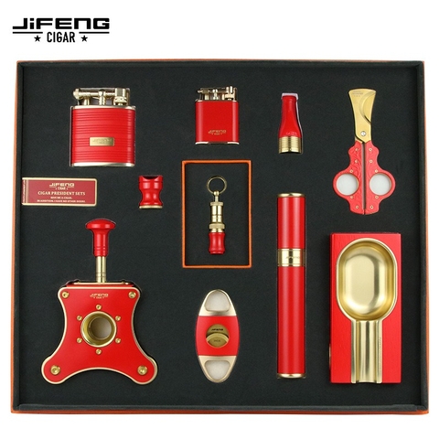 Bộ set Cigar cao cấp sành điệu Jifeng BOSS Red