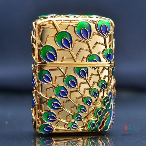 Zippo Emblem Chủ Đề Khổng Tước Phú Quý