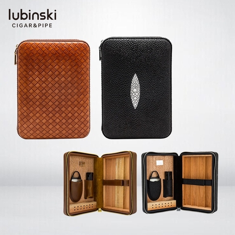 Bao da giữ ẩm Cigar xách tay Lubinski XJ-T113
