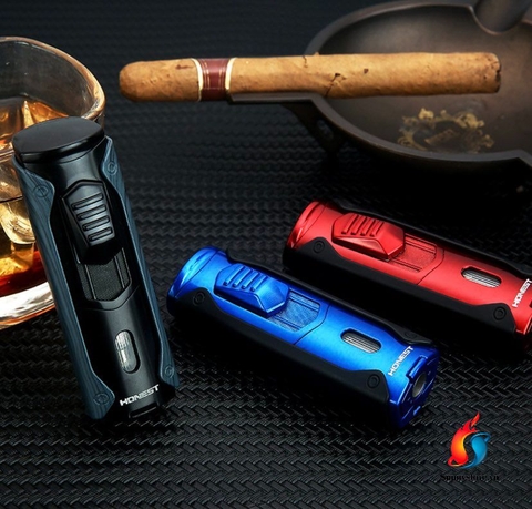 Bật Lửa Khò 4 Tia Honest Kèm Đục BCZ781-1