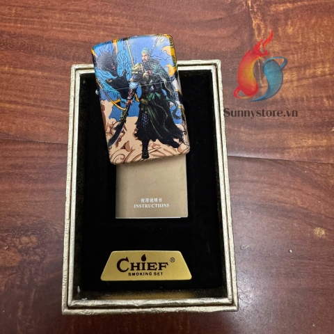 Bật lửa Xăng Đá CHIEF Quan Vũ CF1184C