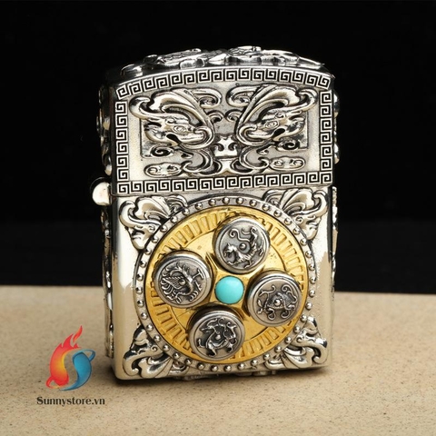 Bật lửa Zippo Armor áo đồng 12 con giáp cung hoàng đạo